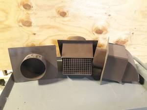 lot 244 image: (3) Plastic Wall Vents w Dampers for 6 Duct