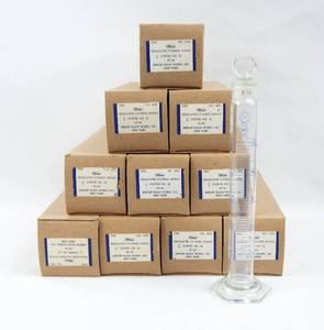 lot 22 image: Lot of 10 Merco Mercer Glass Works 50 ML Glass Graduated Mixing&nbspCylinders with Stopper
