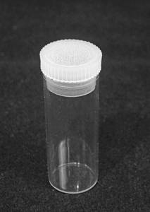 lot 61 image: Case of Merco Mercer Glass Works 2 Dram Glass Shell Vials with Snap Cap - 8 Gross