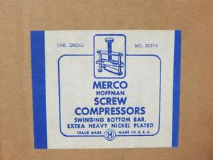 lot 140 image: Case of Merco Hoffman Extra Heavy Nickel Plated Tubing Clamp With Swinging Bar