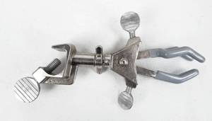 lot 368 image: Lot of 10 Mercer Glass Works Neverust Nickel Plated 3 Finger Utility Clamps