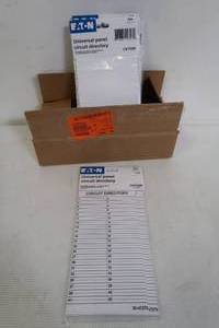 lot 250 image: Eaton Load Center Circuit Directory (2-Pack) - Set of 12