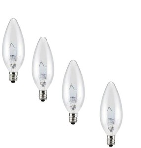 lot 276 image: Sylvania 25-Watt Double Life B10 Incandescent Light Bulb (4-Pack) - Set of 2