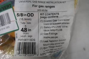 lot 265 image: BrassCraft 4 ft. Gas Range Connector Kit with Auto Shut Off