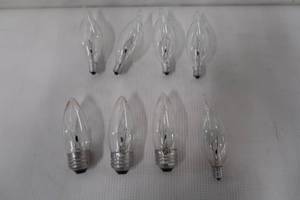 lot 279 image: SYLVANIA Home Lighting Incandescent Bulb - Clear Finish- Assorted Base Sizes and Styles - Pack of 8