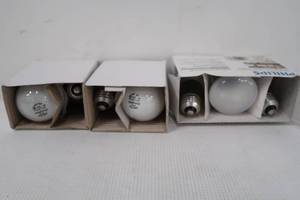 lot 293 image: Philips Assortment Philips 25-Watt A19 Dimmable DuraMax Long-Life Incandescent Light Bulb Soft White (2450K) (2-Pack) 2 boxes  Duramax 30w Indoor Flood R20 Light Bulbs (3 pack)