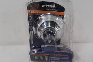 lot 296 image: Waterpik 9-Spray 4.5 in. Single Wall Mount 1.8 GPM Fixed Shower Head in Chrome