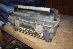 lot 86 image: Stanley Plastic Tool Box with Tool Caddy 26Lx 10-12Wx11H