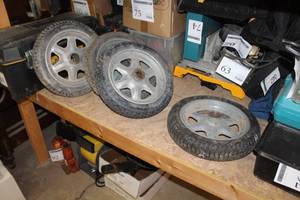 lot 105 image: Lot of (4) Utility Tire with Wheel 11D