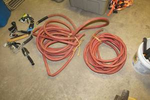 lot 171 image: Yard Tools - Garden Hose (x2), Sprayer (x4), Hose Repair Parts, Gardening Tools (x4)