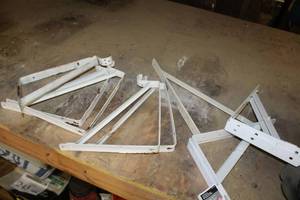 lot 226 image: Lot of (Approximately 10) Metal Shelving Brackets