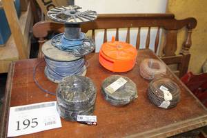 lot 195 image: Lot of (8) Spools of Wire