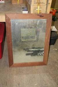 lot 394 image: Wood Frame Wall Mirror 25Wx34H