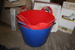 lot 418 image: Lot of (5) Flexible Plastic Baskets