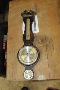 lot 309 image: Vintage Jason BarometerThermometerHygrometer Wood Wall Dcor