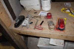 lot 313 image: Lot of Trailer Parts - Reese Towpower Trailer Wiring Kit 7-Way, Hitch Pins, PM Sealed StopTurnTail Light Kit, Hitch Couplings, Misc. Parts