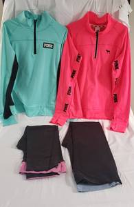 1 (new) size Medium Victorias Secret PINK brand aqua 34 zip top