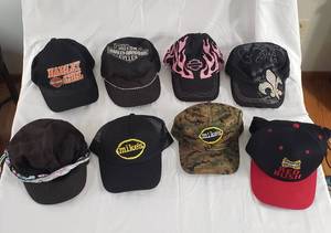 Variety of 9 hats
