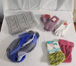 1 gray knit infinity scarf