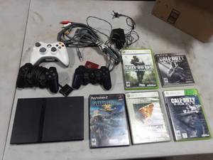lot 26 image: Play Station 2 Console. Video Game, Controllers & More