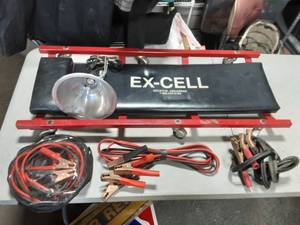 lot 43 image: Creeper, 3-Pair Jumper Cables, 1-Work Light