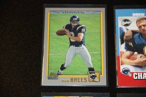 lot 1 image: 2001 Drew Brees Rookie Card Lot  4 Different Rookie Cards