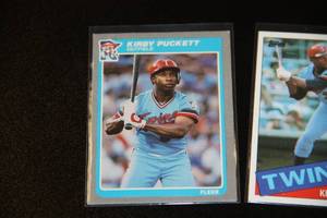 lot 6 image: 1985 Kirby Puckett Baseball Card Rookie Lot  3 Different Rookie Cards
