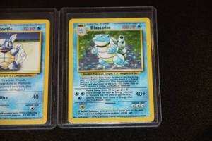 lot 9 image: 1999 Pokemon Base Set Blastoise Evolution Set #1