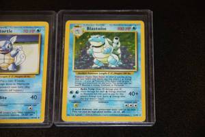 lot 10 image: 1999 Pokemon Base Set Blastoise Evolution Set #2