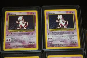 lot 56 image: Pokemon Mew & Mewtwo Card Lot  5 Cards