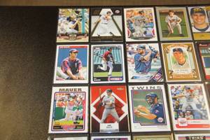 lot 63 image: Joe Mauer Baseball Card Lot  25 Different Cards