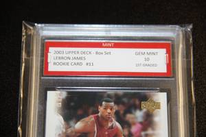 lot 81 image: 2003 Upper Deck Box Set LeBron James Rookie Card First Graded 10 See Description