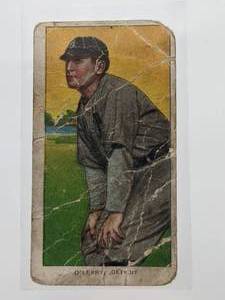 lot 10 image: 1909-11 T206 Polar Bear Tobacco Card Charley Oleary Hands On Knees Variation