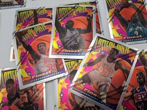 lot 32 image: 1994 - 1995 Topps Finest Lottery Prize Special Insert Set Shaquille ONeil, Scottie Pippen, Patrick Ewing, David Robinson, and More