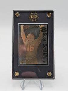 lot 43 image: 1995 Upper Deck Joe Montana #4091995 24k Gold  Nickel Special Edition Mail Away Card