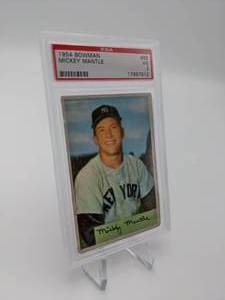 lot 4 image: 1954 Topps Mickey Mantle 3rd Year Card PSA 3