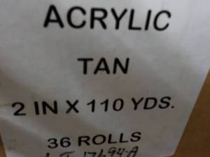 Case of Acrylic Tan 2 x 110 yards ...