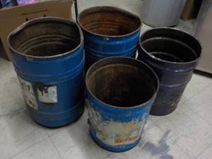 4 Metal Barrels 22 x 19 tall...