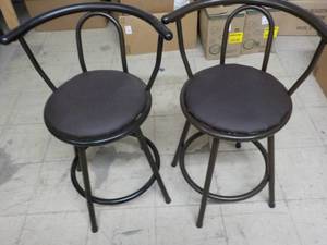2 Metal Bar Stools- seat is 22 fro...