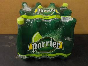 12 Pack Perrier Lime Mineral Water...