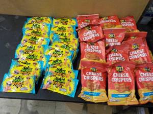 Ritz Cheese Crispers and Sour Patch...
