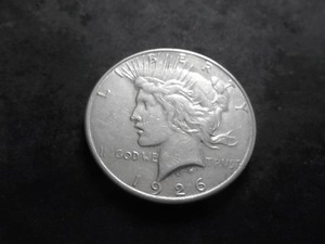 1926 S Silver Peace Dollar