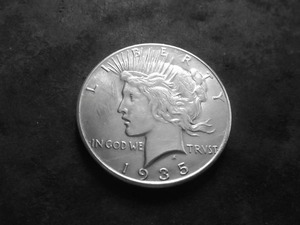 1935 Peace Silver Dollar