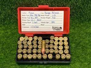 50 Rounds 9mm Remanufactured Ammo Ammunition
