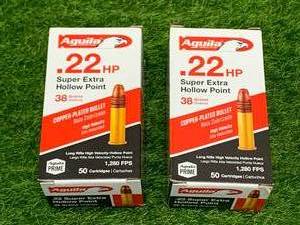100 Rounds of .22 Hollow Point Ammo Ammunition