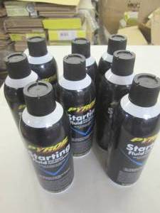 lot 185 image: 8-11 oz cans of pyroil starting flu...