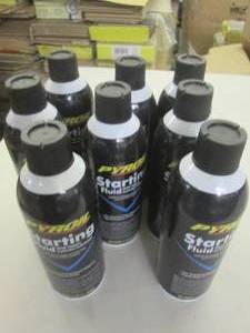 lot 190 image: 8-11 oz cans of pyroil starting flu...