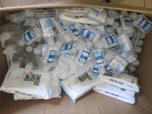 lot 222 image: box of hand sanitizing wipes and 1....