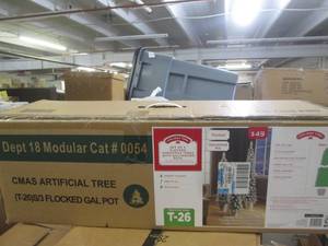 lot 288 image: set of 3 flocked christmas trees wi...
