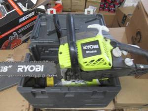 lot 294 image: ryobi 3818 18 inch chainsaw with ca...